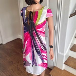 Ellen Tracy Colorful, Abstract Dress